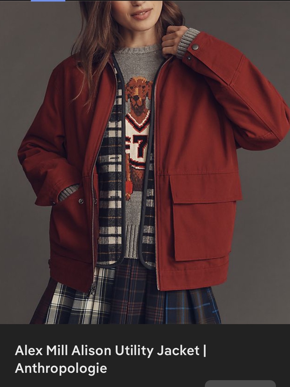 Alex Mill Red Utility Jacket Size L from Anthropologie